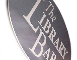 The Library Bar Steel Sign