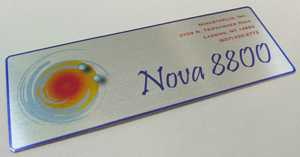 Nova 8800 screen printed metal plate